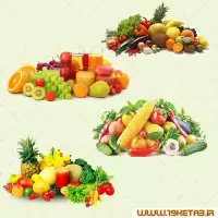 دانلود تصاویر دوربری شده انواع میوه و سبزیجات