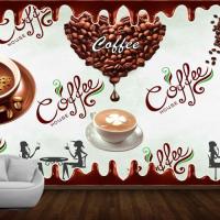 کاغذ دیواری سه بعدی و بسیار زیبا طرح کافه