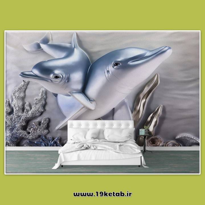 طرح کاغذ دیواری دلفین طرح کاغذ دیواری دلفین