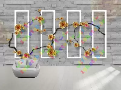 کاغذ دیواری طرح سنگ کاغذ دیواری سه بعدی طرح سنگ برجسته