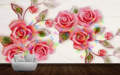 جدیدترین کاغذ دیواری زیبا، لایه باز و با کیفیت طرح گل رز