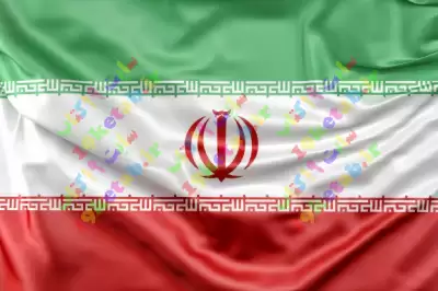 پرچم ایران با چین و چروک زیبا