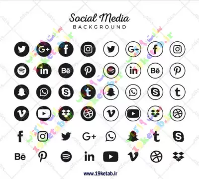 آیکون شبکه های اجتماعی با طرح های مختلف