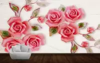 دانلود طرح لایه باز کاغذ دیواری گل رز
